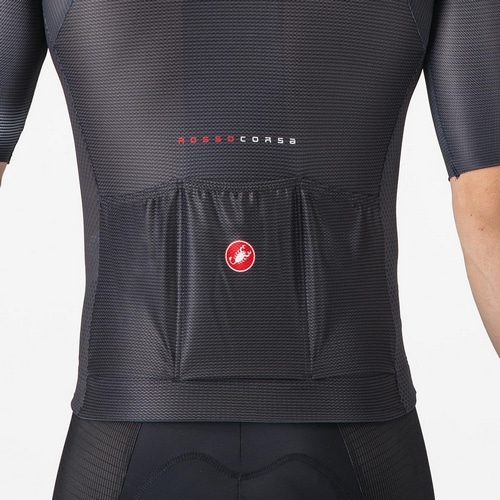 CASTELLI ( カステリ ) 半袖ジャージ CLIMBER'S A/C JERSEY ( クライマーズ A/C ジャージ ) ブラック/ダークグレー S