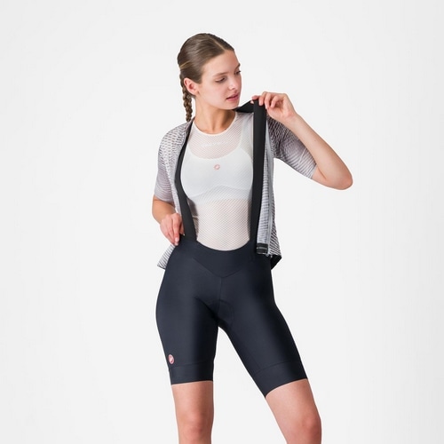 CASTELLI ( カステリ ) ビブショーツ PRIMA 2 DT BIBSHORT ( プリマ 2 ドロップテール ビブショーツ ) ブラック/ブラック XS レディース