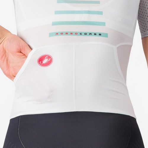 CASTELLI ( �J�X�e�� ) �g���C�X�[�c FREE SANREMO 3 W SUIT SHORT SLEEVE ( �t���[ �T������ 3 �E�B�����Y �X�[�c �V���[�g�X���[�u ) �z���C�g/�u���b�N XS ���f�B�[�X