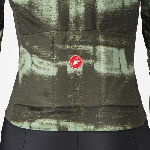 CASTELLI ( カステリ ) 長袖ジャージ BLUR THERMAL JERSEY ( ブルー サーマル ジャージ ) 309 ディープグリーン / グリーンペッパー S レディース