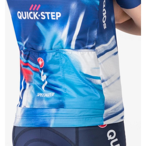CASTELLI ( カステリ ) 半袖ジャージ AERO KID JERSEY ( エアロ キッズ ジャージ ) ブルー/レッド ( クイックステップ ) 4A
