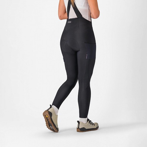 CASTELLI ( カステリ ) ビブタイツ UNLIMITED W DT BIBTIGHT ( アンリミテッド W DT ビブタイツ ) 010 ブラック S レディース