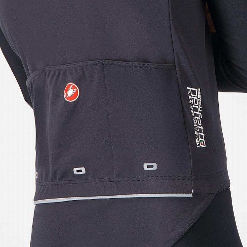 CASTELLI ( カステリ ) ジャケット PERFETTO RoS 3 JACKET ( ペルフェット RoS 3 ジャケット ) 085 ライト ブラック / シルバー リフレックス S