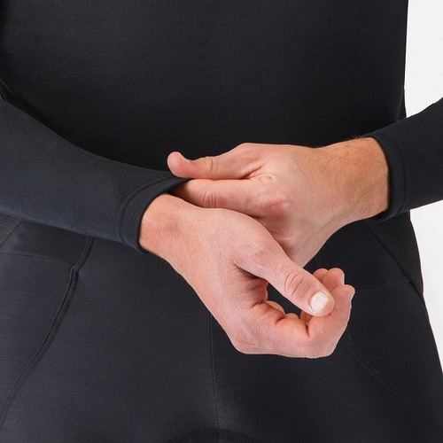 CASTELLI ( カステリ ) 長袖インナー FLANDERS 2 LONG SLEEVE ( フランドルス 2 ロングスリーブ ) 010 ブラック M