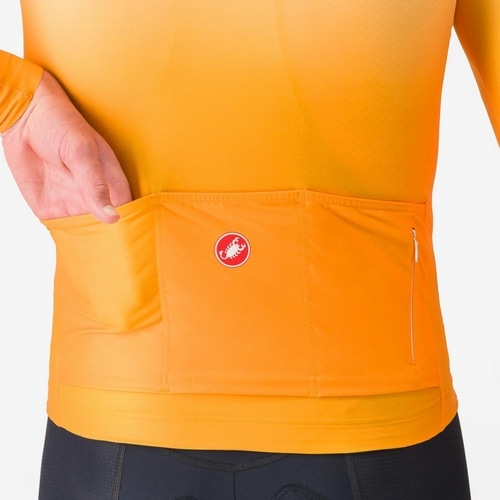 CASTELLI ( �J�X�e�� ) �����W���[�W UPF LONG SLEEVE JERSEY ( UPF �����O�X���[�u�W���[�W ) �r�r�b�h�I�����W S