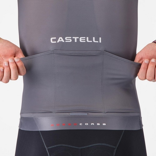 CASTELLI ( カステリ ) 半袖ジャージ AERO RACE 8S JERSEY ( エアロ レース 8S ジャージ ) スモーキーグレー L
