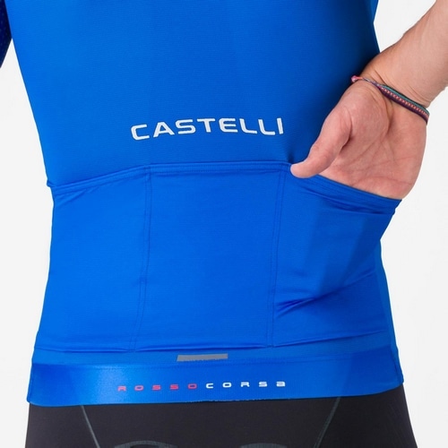 CASTELLI ( カステリ ) 半袖ジャージ AERO RACE 8S JERSEY ( エアロ レース 8S ジャージ ) アズーロイタリア L