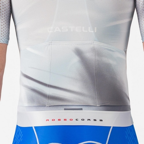 CASTELLI ( �J�X�e�� ) �����W���[�W AERO RACE 8S JERSEY ( �G�A�� ���[�X 8S �W���[�W ) �V���o�[�O���[/�X���[�L�[�O���[ M