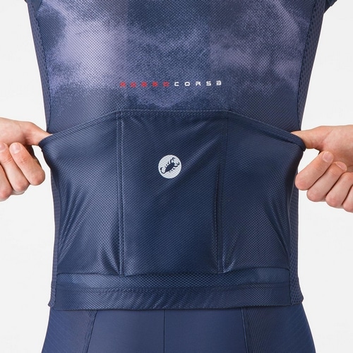CASTELLI ( カステリ ) 半袖ジャージ CLIMBER'S A/C JERSEY ( クライマーズ A/C ジャージ ) ベルジャンブルー/ウィンタースカイ S