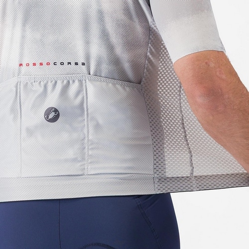 CASTELLI ( カステリ ) 半袖ジャージ CLIMBER'S A/C JERSEY ( クライマーズ A/C ジャージ ) シルバーグレー/スモーキーグレー M