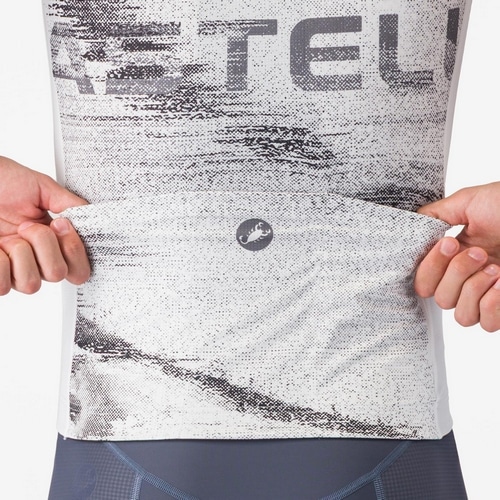 CASTELLI ( �J�X�e�� ) �����W���[�W STRATUS LOGO JERSEY ( �X�g���^�X ���S �W���[�W ) �z���C�g/�X���[�L�[�O���[ S