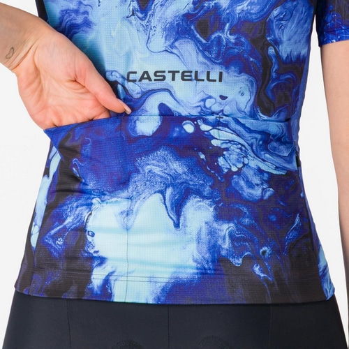 CASTELLI ( �J�X�e�� ) �����W���[�W COSMIC VORTEX JERSEY ( �R�Y�~�b�N �{���e�b�N�X �W���[�W ) �}���`�J���[�o�C�I���b�g�u���[ S ���f�B�[�X