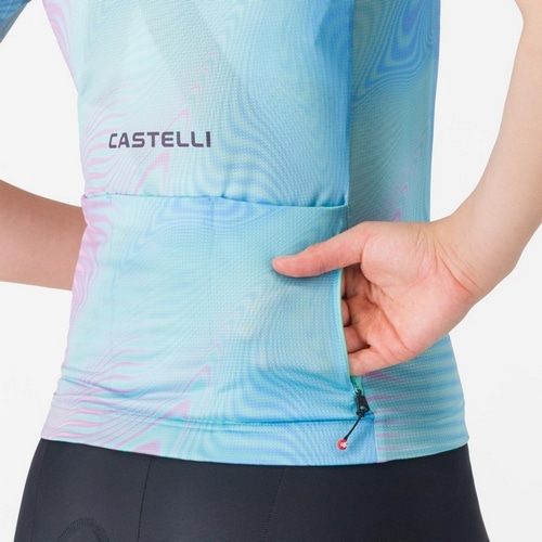 CASTELLI ( �J�X�e�� ) �����W���[�W COSMIC VORTEX JERSEY ( �R�Y�~�b�N �{���e�b�N�X �W���[�W ) �}���`�J���[�s���N�O���[�� S ���f�B�[�X