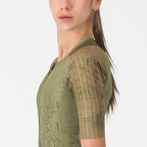 CASTELLI ( �J�X�e�� ) �����W���[�W UNLIMITED PRO 2 W JERSEY ( �A�����~�e�b�h �v�� 2 �E�B�����Y �W���[�W ) �t�H���X�g�O���[��/�G�����E�b�h/�r�r�b�h�I�����W S ���f�B�[�X