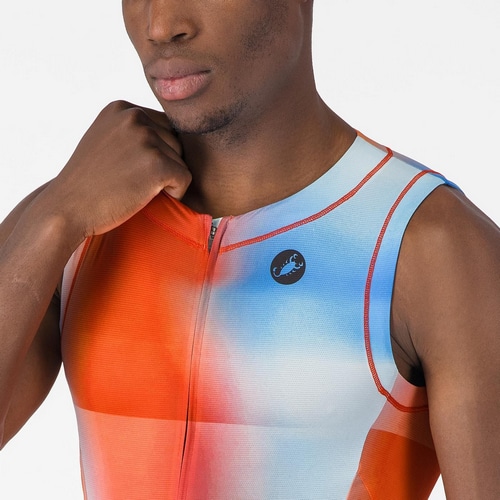 CASTELLI ( �J�X�e�� ) �g���C�X�[�c FREE SANREMO 3 SUIT SLEEVELESS ( �t���[ �T������ 3 �X�[�c �X���[�u���X ) �p�v���J/�E�B���^�[�X�J�C-�u���b�N M
