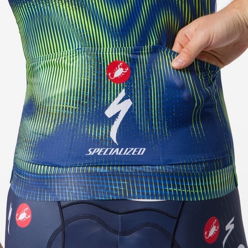 CASTELLI ( カステリ ) 半袖ジャージ AERO RACE 8S JERSEY ( エアロ レース 8S ジャージ ) ブルー/エレクトリックライム M