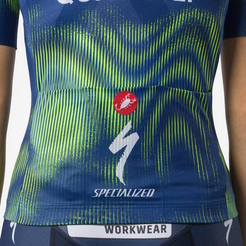 CASTELLI ( カステリ ) 半袖ジャージ COMPETIZIONE 4 W JERSEY ( コンペティツィオーネ 4 ウィメンズ ジャージ ) ブルー/エレクトリックライム XS レディース