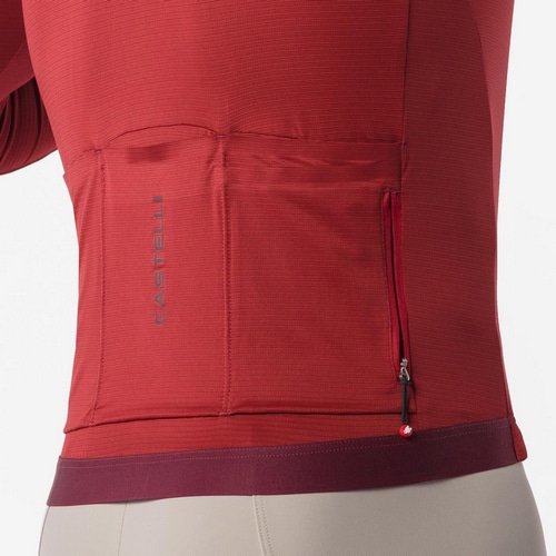 CASTELLI ( カステリ ) 半袖ジャージ ESPRESSO 2 LS JERSEY ( エスプレッソ 2 ロングスリーブジャージ ) ガーネット M