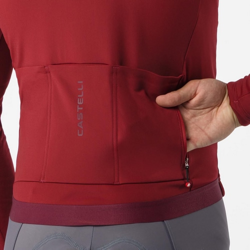CASTELLI ( カステリ ) 長袖ジャージ ESPRESSO THERMAL 2 JERSEY ( エスプレッソ サーマル 2 ジャージ ) ガーネット M