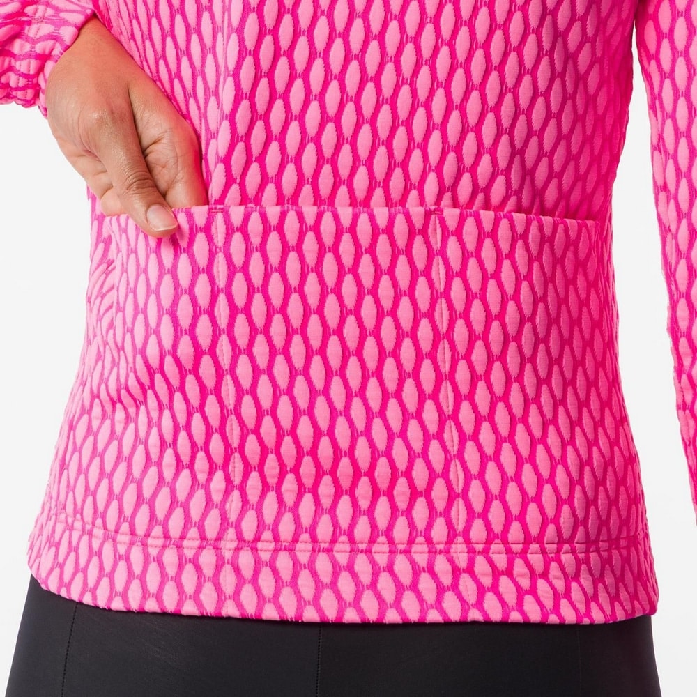 CASTELLI ( カステリ ) 長袖ジャージ VENTRA THERMAL JERSEY ( ベントラ サーマル ジャージ ) ピンクフルオ S レディース