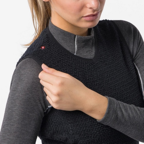 CASTELLI ( カステリ ) ノースリーブインナー COLD DAYS 2ND LAYER W VEST ( コールド デイズ 2ND レイヤー ウィメンズ ベスト ) ブラック S レディース