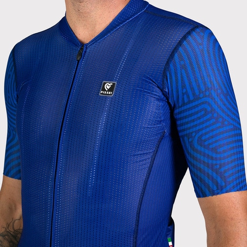PISSEI ( ピセイ ) 半袖ジャージ サイクルジャージ サンレモ ブルー L
