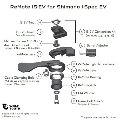 WOLFTOOTH ( �E���t�g�D�[�X ) �V�[�g�|�X�g�p�[�c REMOTE BARREL ADJUSTER ( �����[�g �o���� �A�W���X�^�[ )