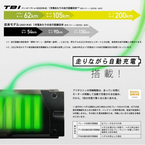 BRIDGESTONE / ANCHOR ( ブリヂストン / アンカー ) 電動アシスト自転車(e-bike) TB1-E ( ティービーワン1-E ) E.Xブラック 450 ( 適正身長150cm〜 )