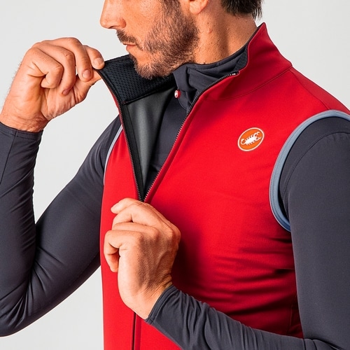 CASTELLI ( カステリ ) ベスト・ジレ PERFETTO ROS VEST 越谷店アウトレット特価品 ( ペルフェット ロス ベスト ) レッド L