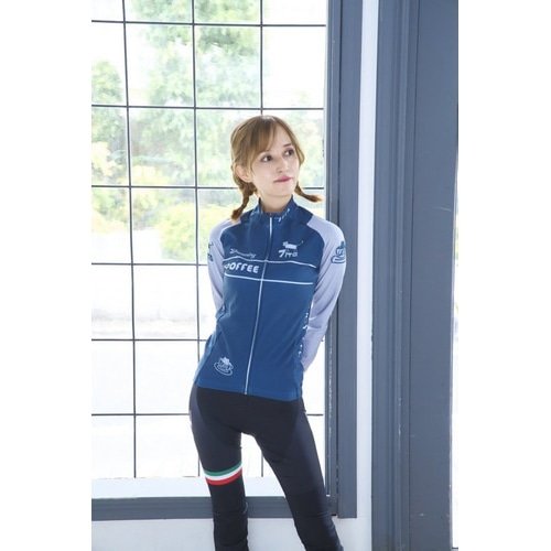 7-ITA ( セブンアイティエー ) 長袖ジャージ 【オンライン専売】 CAFE CAT LADY LS JERSEY ( カフェキャット レディース ロングスリーブジャージ ) ネイビー M レディース