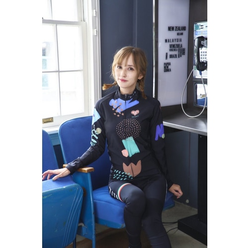 7-ITA ( セブンアイティエー ) 長袖ジャージ 【オンライン専売】 FLOWER LADY LS JERSEY ( フラワー レディース ロングスリーブジャージ ) ブラック M レディース