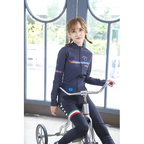 7-ITA ( セブンアイティエー ) 長袖ジャージ 【オンライン専売】 RAINBOW SMILE LADY LS JERSEY ( レインボー スマイル レディース ジャケット ) グラファイト M レディース