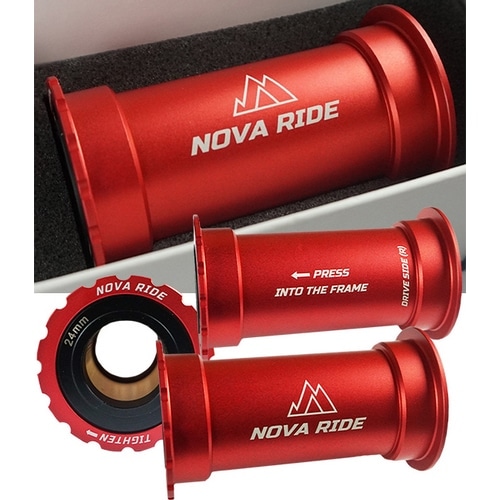 NOVA RIDE ( ノヴァ ライド ) BB（ボトムブラケット） BB386 レッド SHIMANO 24mm | 自転車・パーツ・ウェア通販 |  ワイズロードオンライン