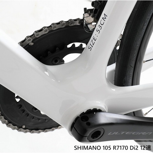 CORRATEC ( �R���e�b�N ) ���[�h�o�C�N R.T.CARBON ( RT �J�[�{�� ) 105 Di2 R7170 / WH-RS171 + ITM CH1R �����s�[�X�J�[�{���n���h���X�e�� �z���C�g/�l�C�r�[ 50 (�g���ڈ�165cm�O��)