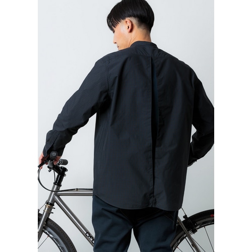 Nari-Furi ( ナリフリ ) Tシャツ・カジュアルウェア CORDURA ( コーデュラ ) タイプライターチェックベンチレーションシャツ ネイビー L