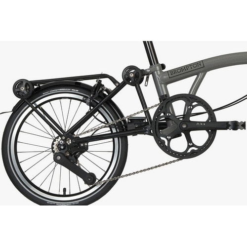 BROMPTON ( ブロンプトン ) 折りたたみ自転車 P Line Mid ( P ライン ミッド ) M4R リアキャリア付 Fizik Aliante R7 ストーム グレー メタリック YSオリジナル輪行バッグプレゼント