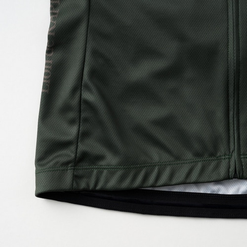 KAPELMUUR ( カペルミュール ) 半袖ジャージ レディース プリント半袖ジャージ マイクロ千鳥 ダークグリーン 36