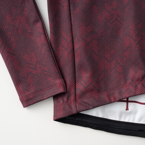 KAPELMUUR ( カペルミュール ) 長袖ジャージ ウォームジャージ フェードヘリンボーン レッド L