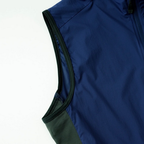 KAPELMUUR ( カペルミュール ) ベスト・ジレ ストレッチウインドベスト リップストップ バックポケット付き ネイビー S