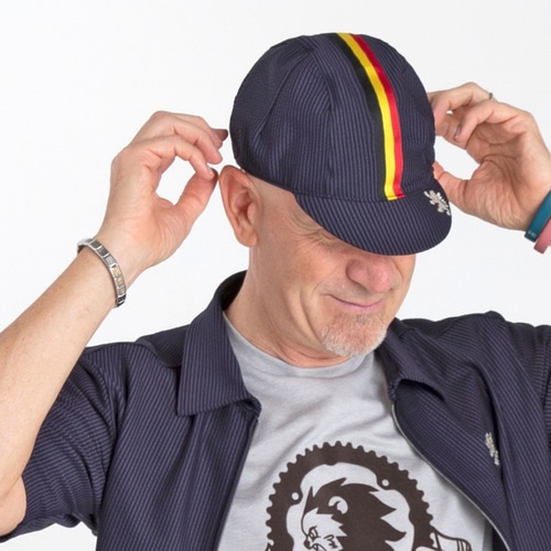 KAPELMUUR ( カペルミュール ) キャップ サイクルキャップ ストライプ ネイビー/ブラック OS