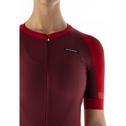 ETXE-ONDO ( エチェオンド ) 半袖ジャージ WOMEN MENDIA S/S JERSEY ( ウィメンズ メンディア ショートスリーブジャージ ) マルーン/レッド XXS レディース