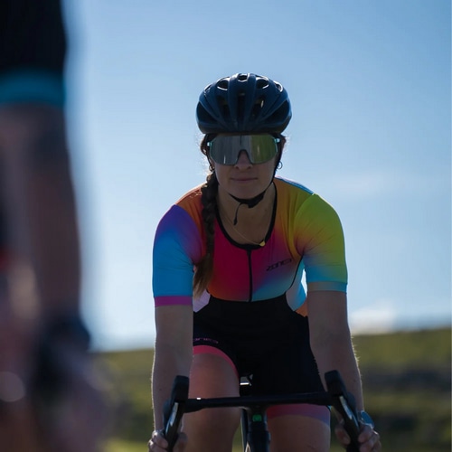 ZONE3 ( ゾーンスリー ) トライスーツ WOMEN’S ACTIVATE+ SHORT SLEEVE TRISUIT ( ウィメンズ アクティベート+ ショートスリーブ トライスーツ ) ネオン/ブラック M レディース