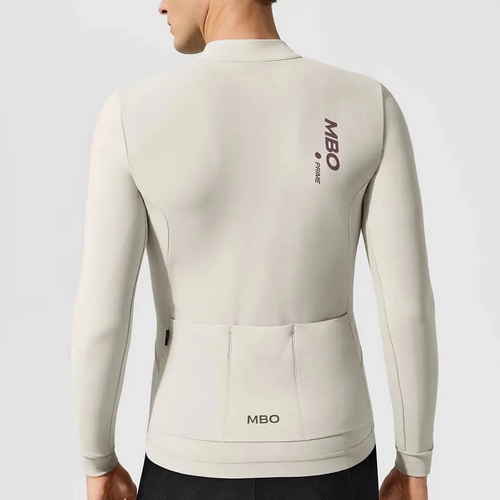 MBO ( �G���r�[�I�[ ) �����W���[�W C162 MEN'S LONG SLEEVE THERMAL JERSEY ( �����Y �����O�X���[�u �T�[�}���W���[�W ) ���C�g�x�[�W��/�O���[ M