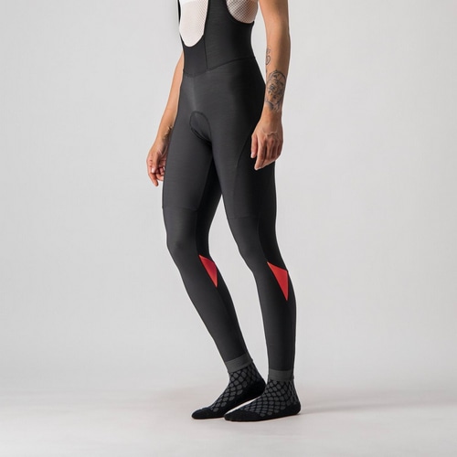 CASTELLI ( カステリ ) ビブタイツ VELOCISSIMA BIBTIGHT ( ベロシッシマ ビブタイツ ) 288 ブラック/ブリリアントピンク S レディース