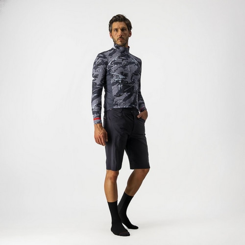 CASTELLI ( カステリ ) 長袖ジャージ UNLIMITED THRML JERSEY ( アンリミテッド サーマル ジャージ ) 988 グレー/ブルー XS