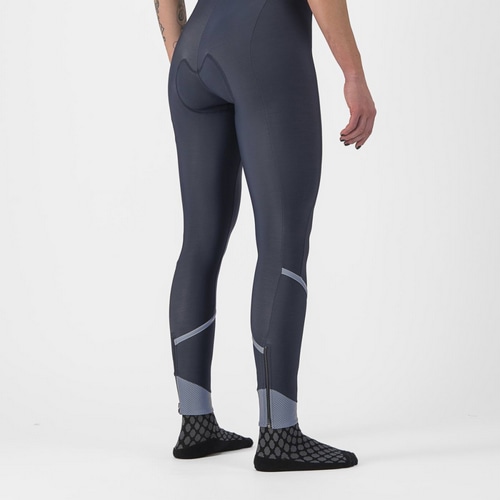 CASTELLI ( カステリ ) ビブタイツ VELOCISSIMA DT BIBTIGHT ( ヴェロチッシマ DT ビブタイツ ) ブルー/シルバーリフレックス S レディース