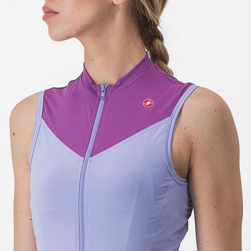 CASTELLI ( カステリ ) 半袖ジャージ SOLARIS SLEEVELESS JSY ( ソラリス スリーブレス ジャージ ) VIOLET  MIST / AMETHYST ( ヴァイオレットミスト / アメジスト ) XL