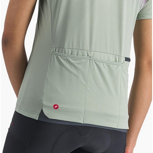 CASTELLI ( カステリ ) 半袖ジャージ UNLIMITED SENTIERO 2 JERSEY ( アンリミテッド センティエロ 2 ジャージ ) 346 ディフェンダー グリーン S レディース