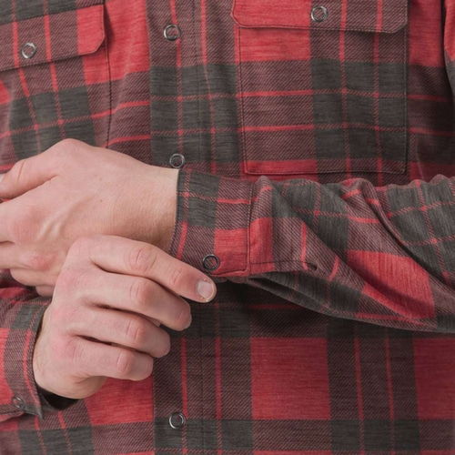 CASTELLI ( カステリ ) Tシャツ・カジュアルウェア UNLIMITED FLANNEL SHIRT ( アンリミテッド フランネルシャツ ) ポンペイアンレッド/ブラック XS