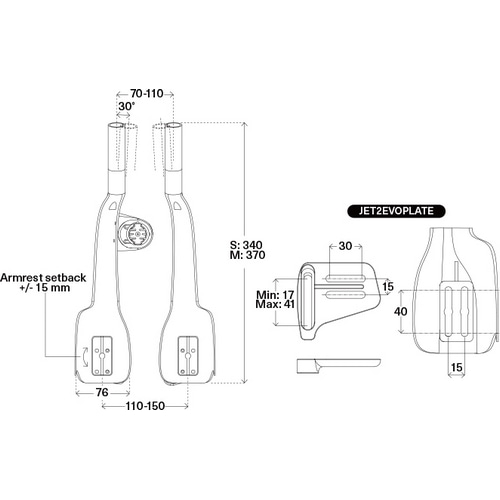 DEDA ( f_ ) TToCNpnho[iDHnho[j JET2 EVO EXTENSION KIT (TT314p) ( WFbg2 G{ GNXeVLbg (TT314p) ) S (340mm)